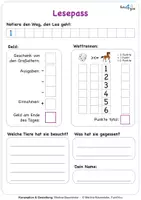 Vorschau - Stationenlernen - Besuch im Zoo - Lesespiel #homeschooling - Seite 1