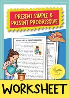 Προεπισκόπηση - Φύλλα εργασίας - Present Simple and Present Progressive: φύλλο εργασίας (Αγγλικά) - Εξώφυλλο