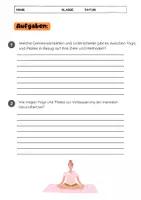Vorschau - Arbeitsblätter - Yoga und Pilates: Flexibilität, Körperwahrnehmung, Stressabbau – Arbeitsblätter & Merktexte - Seite 3