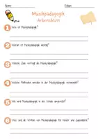 Vorschau - Arbeitsblätter - Musikpädagogik Arbeitsblatt 7. & 8. Klasse Kunstpädagogik AB mit Lösungen - Seite 1