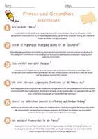 Vorschau - Arbeitsblätter - Fitness und Gesundheit Arbeitsblatt 7. & 8. Klasse Körper & Gesundheit AB mit Lösungen - Seite 2