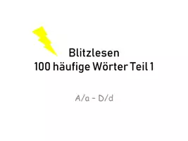 Vorschau - Präsentationen/Tafelbilder - Freebie: Präsentation zum Blitzlesen: 100 häufige Wörter Teil 1: A-D - Seite 2