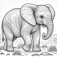 anteprima - Materiale per pittura e bricolage - Elefanti Disegni da colorare (50 illustrazioni realistiche da colorare) - Pagina 2