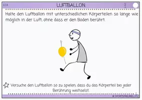 Vorschau - Stationenlernen - Luftballon (Alltagsmaterial) in der Grundschule - Stationskarten (Sportunterricht) - Seite 2