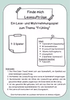 Vorschau - Spiele - Leseaufträge "Finde mich -Frühling" mit Stickerheft - Seite 1