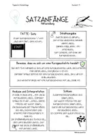 Vorschau - Merkblätter - Satzanfänge_Kurzgeschichte - Deckblatt
