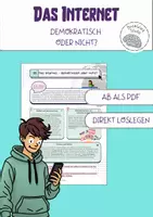 Vorschau - Arbeitsblätter - Das Internet - demokratisch oder nicht? #demokratiestärken - Deckblatt