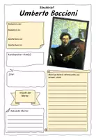 Vorschau - Arbeitsblätter - Umberto Boccioni - Künstlersteckbrief // Recherchearbeit - Deckblatt