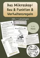 Vorschau - Arbeitsblätter - Das Mikroskop: Aufbau, Funktion und Verhaltensregeln // Die Zelle - Deckblatt