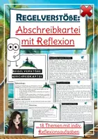 Vorschau - Arbeitsblätter - Regelverstöße: Reflexionskarten für Selbstreflexion bei Unterrichtsstörungen (Abschreibtexte/Reflexionsaufgaben für Respekt) - Deckblatt