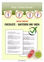 Vorschau - Merkblätter - Bakterien und Viren - Checkliste - Deckblatt