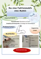 Vorschau - Arbeitsblätter - Bau eines Funktionsmodells des Muskels - Deckblatt