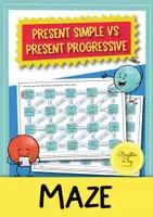 Προεπισκόπηση - Φύλλα εργασίας - Present Simple and Present Progressive: Game (English) / Παρόν Απλό και Παρόν Προοδευτικό: Παιχνίδι (Αγγλικά) - Εξώφυλλο