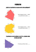 Vista previa - Hojas de trabajo - Actividad PERÍMETRO Polígonos - Portada