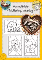 Vorschau - Mal- und Bastelvorlagen - Muttertag Vatertag Familie Ausmalbilder Kunst - Deckblatt