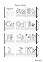 Vorschau - Mal- und Bastelvorlagen - Leporello - Alphabet - Seite 1