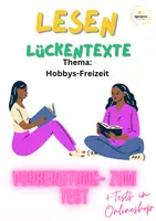 Vorschau - Stundenentwürfe - A1_LESEN_Lückentext_HOBBYS_Freizeit Texte EINFACH - Deckblatt