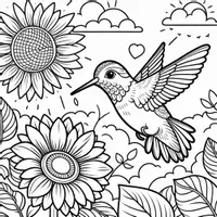 anteprima - Materiale per pittura e bricolage - Colibrì Disegni da colorare (52 illustrazioni da colorare) - Pagina 1