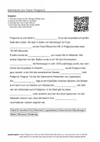 Vorschau - Arbeitsblätter - Arbeitsblätter zum Thema "Podgorica" (Lückentext, Hörverstehen) + Lösung & MP3 - Deckblatt