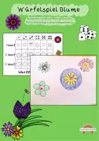Vorschau - Mal- und Bastelvorlagen - Würfelspiel Blume - mit Würfelvorlage - Deckblatt