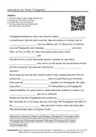 Vorschau - Arbeitsblätter - Lernposter + Arbeitsblätter zum Thema "Propaganda" (Lückentext, Hörverstehen) + Lösung & MP3 + Mindmap + Infografik - Seite 1