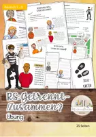 Vorschau - Arbeitsblätter - RS: Getrennt-/Zusammenschreibung (Krimi - Zeugen sagen aus) - Deckblatt