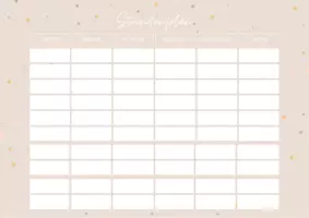 Vorschau - Mal- und Bastelvorlagen - Universal Stundenplan in beige - Seite 2