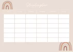 Vorschau - Mal- und Bastelvorlagen - Universal Stundenplan in beige - Seite 3