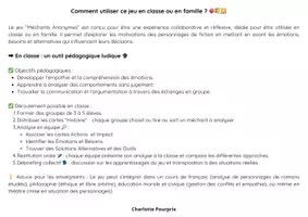Aperçu - Jeux - Jeu de cartes : Les méchants anonymes (collège-lycée) - Page 2