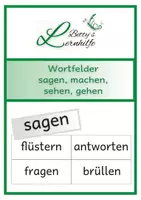 Vorschau - Fördermaterial/Inklusion - Karten - Wortfelder - sagen, gehen, sehen, machen - Deckblatt