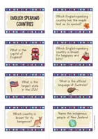 anteprima - Flashcard - English Speaking Countries - Speaking Cards // Paesi di lingua inglese - Schede parlanti - Pagina 1