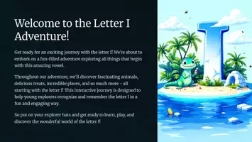 Vista previa - Presentaciones - Welcome to the Letter I Adventure - Portada