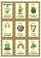 anteprima - Flashcard - St. Patrick's Day - I have... Who has...? Game (English) / Festa di San Patrizio - Io ho... Chi ha...? Gioco (Italiano) - Pagina 1