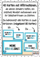 Vorschau - Mal- und Bastelvorlagen - Mutmacherkarten | BERUHIGEND BLAU | Positive Affirmationen - Seite 1