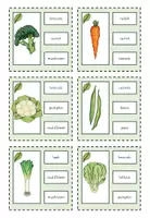 Vorschau - Bildkarten - Clip Cards: Vegetables (zweifach differenziert) - Seite 1