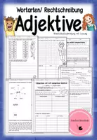 Vorschau - Arbeitsblätter - ADJEKTIVE - Arbeitsblattsammlung WORTARTEN - Deckblatt