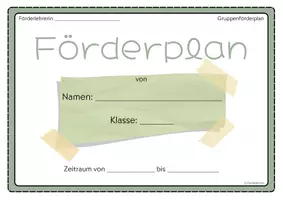 Vorschau - Fördermaterial/Inklusion - Förderplanvorlage für eine Gruppenförderung - Seite 1