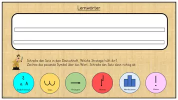 Vorschau - Präsentationen/Tafelbilder - Satz des Tages/Lernwörter - digitales Tafelbild, Rechtschreibung nach FRESCH (PDF & PPTX) - Seite 2