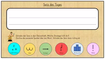 Vorschau - Präsentationen/Tafelbilder - Satz des Tages/Lernwörter - digitales Tafelbild, Rechtschreibung nach FRESCH (PDF & PPTX) - Seite 3