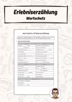 Vorschau - Arbeitsblätter - Wortschatz Erlebniserzählung: Gefühle beschreiben - Deckblatt