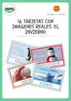 Vista previa - Tarjetas / Manipulativos - 16 TARJETAS CON IMÁGENES REALES EL INVIERNO - Portada