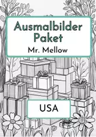 Vorschau - Mal- und Bastelvorlagen - Ausmalbilder Paket USA - Deckblatt