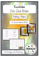 Vorschau - Mal- und Bastelvorlagen - Kunst im Frühling - Materialpaket - Seite 1