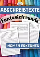 Vorschau - Arbeitsblätter - Abschreibtexte - Nomen erkennen - Fantasiefreunde - Deckblatt