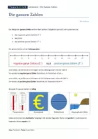 Vorschau - Arbeitsblätter - Die Ganzen Zahlen - Einstieg - Seite 1