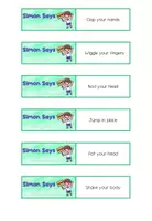 Aperçu - Jeux - Simon Says Action cards - Page 1