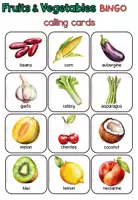 Aperçu - Jeux - Fruit & Veggies Bingo – Fun and Educational Game! 🍎🥕🎉 - Page 1