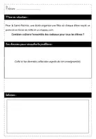 Aperçu - Feuilles d'exercices - Problèmes mathématiques - Saint Patrick - Page 1