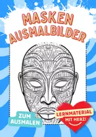 Vorschau - Arbeitsblätter - Afrikanische Masken Ausmalbilder Kunst Kunstidee Bilder ausmalen - Deckblatt