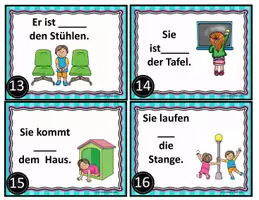Vorschau - Stationenlernen - Präpositionen Aufgabenkarten (DaF): German Prepositions of Place Task Cards: - Seite 3